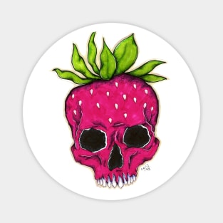 Strawberry Skully Magnet